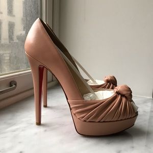 Brand new Christian louboutin open toe pumps